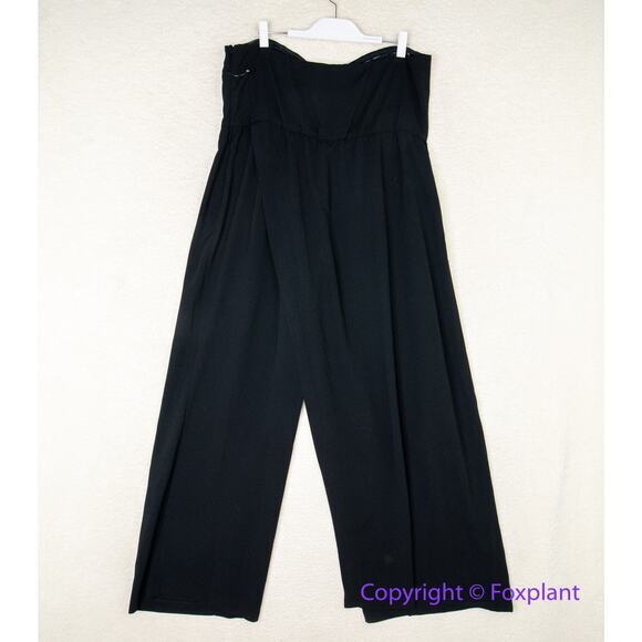 New! Eloquii tie waist strapless ruched front overlay jumpsuit, size 18 - Picture 7 of 12